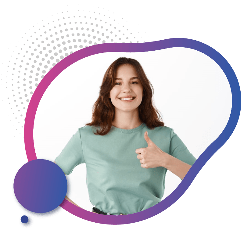 A person in a light green shirt gives a thumbs-up gesture, expressing positivity and enthusiasm, representing the wide availability of eSIM-compatible devices in Australia
